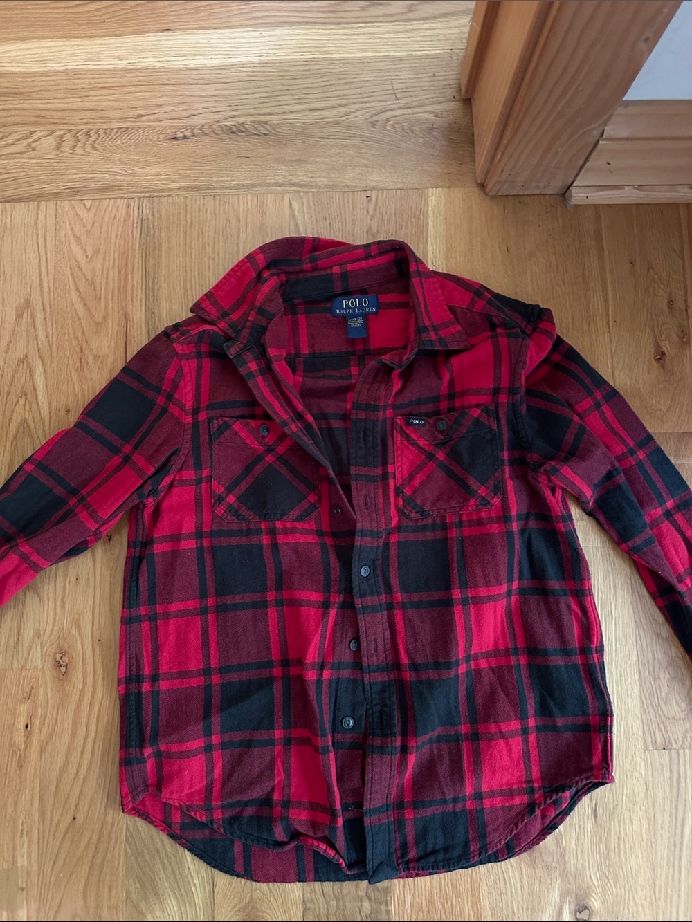 Polo by Ralph Lauren Red & Black Plaid Button-Up Shirt, flannel